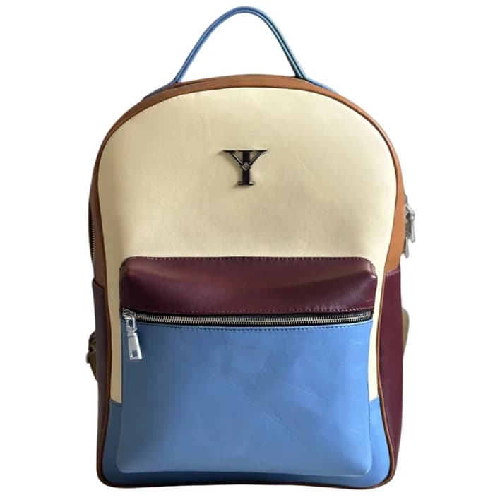 Sac à dos Teranga — Cuir multicolore — Collection JANEER